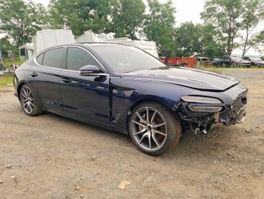 Salvage 2026 Genesis G70  - Blue Sedan - Front Three-Quarter View