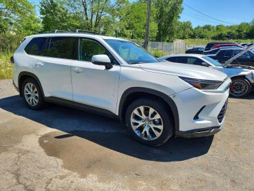 Salvage 2024 Toyota Grand Highlander HYBRID LIMITED - White SUV - Front Three-Quarter View