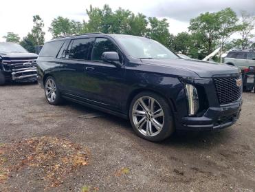2025 Cadillac Escalade ESV SPORT in Black - Front Three-Quarter View - BidGoDrive Inventory