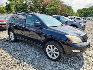 Salvage 2009 Lexus RX 350  - Black SUV - Front Three-Quarter View