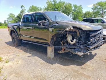 Salvage 2024 Ford F150 RAPTOR - Gray PickUp - Front Three-Quarter View