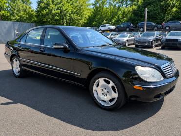 Salvage 2002 Mercedes-benz S600  - Black Sedan - Front Three-Quarter View