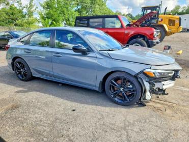 Salvage 2026 Honda Civic SI - Gray Sedan - Front Three-Quarter View