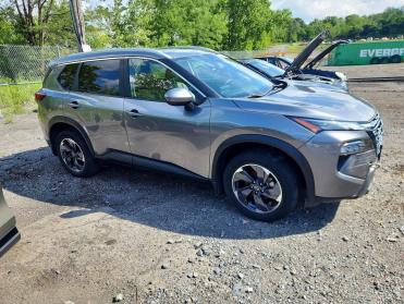 Salvage 2024 Nissan Rogue SV - Gray SUV - Front Three-Quarter View