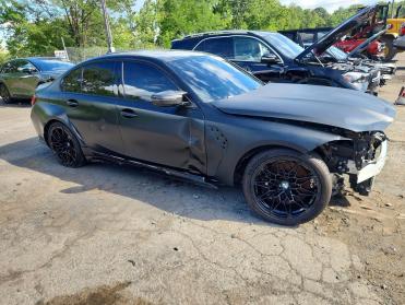 Salvage 2023 BMW M3  - Black Sedan - Front Three-Quarter View