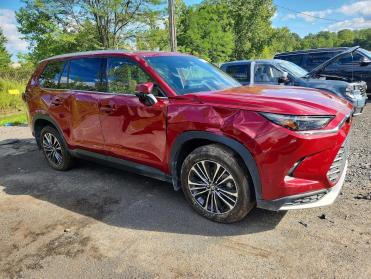 2026 Toyota Grand HIGHLANDER HYBRID MAX PLATINUM in Burgundy - Front Three-Quarter View - BidGoDrive Inventory