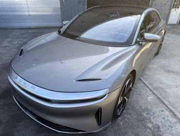 2025 Lucid Motors AIR  in Silver - Front Three-Quarter View - BidGoDrive Inventory