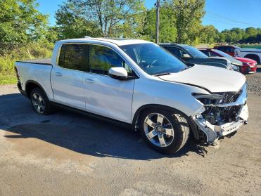 Salvage 2026 Honda Ridgeline  - White PickUp - Front Three-Quarter View