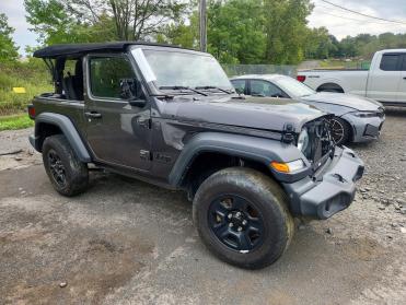 Salvage 2024 Jeep Wrangler  - Gray SUV - Front Three-Quarter View