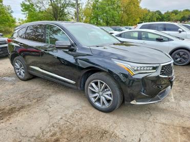 Salvage 2024 Acura RDX TECHNOLOGY - Black SUV - Front Three-Quarter View