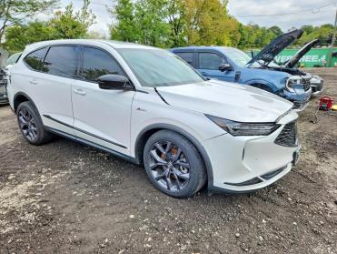 Salvage 2024 Acura MDX A-SPEC - White SUV - Front Three-Quarter View