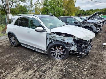 2025 Mercedes-benz GLE 350 4MATIC in White - Front Three-Quarter View - BidGoDrive Inventory