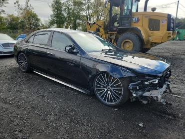 Salvage 2023 Mercedes-benz S 580 4MATIC - Black Sedan - Front Three-Quarter View