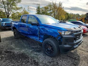 Salvage 2024 Chevrolet Colorado  - Blue PickUp - Front Three-Quarter View