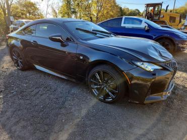 Salvage 2025 Lexus RC 350  - Black Coupe - Front Three-Quarter View