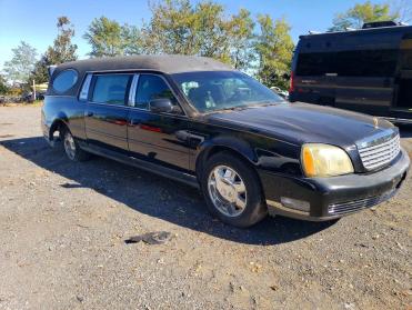 2003 Cadillac Commercial Hearse in Black - Front Three-Quarter View - BidGoDrive Inventory