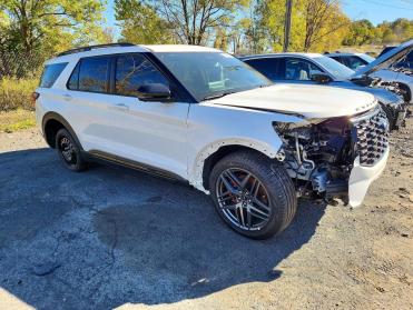 Salvage 2026 Ford Explorer ST - White SUV - Front Three-Quarter View