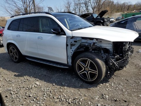 2023 Mercedes-benz GLS 580 4MATIC in White - Front Three-Quarter View - BidGoDrive Inventory
