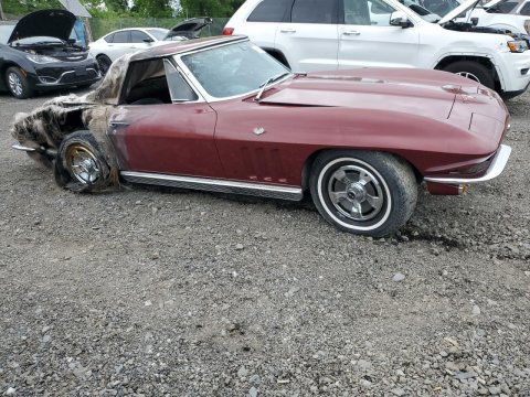 1966 Chevrolet Corvette  in Burgundy - Front Three-Quarter View - BidGoDrive Inventory