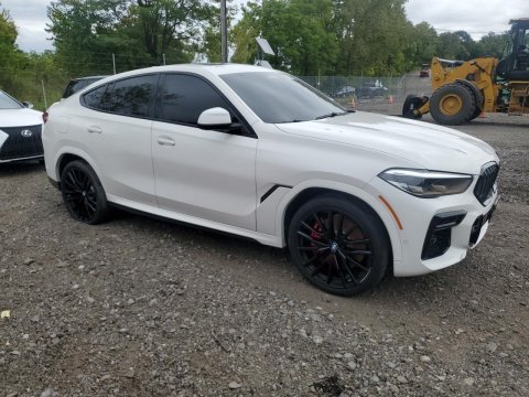 2022 BMW X6 M50I in White - Front Three-Quarter View - BidGoDrive Inventory