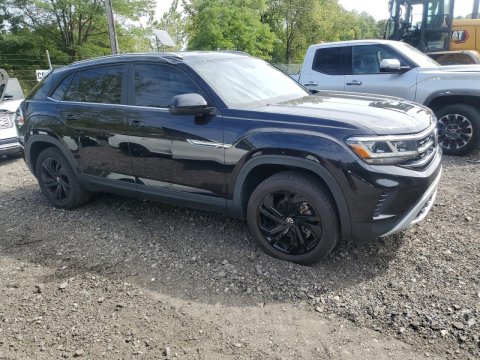 2023 Volkswagen Atlas CROSS SPORT SE in Black - Front Three-Quarter View - BidGoDrive Inventory