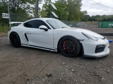 2016 Porsche Cayman GT4 in White - Front Three-Quarter View - BidGoDrive Inventory