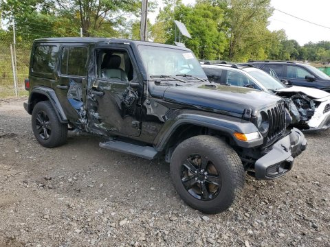 2023 Jeep Wrangler SAHARA in Black - Front Three-Quarter View - BidGoDrive Inventory