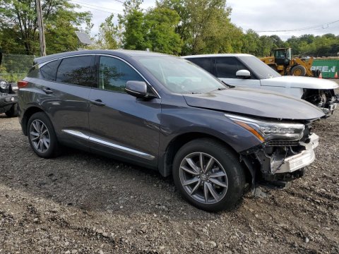 2021 Acura RDX TECHNOLOGY in Gray - Front Three-Quarter View - BidGoDrive Inventory