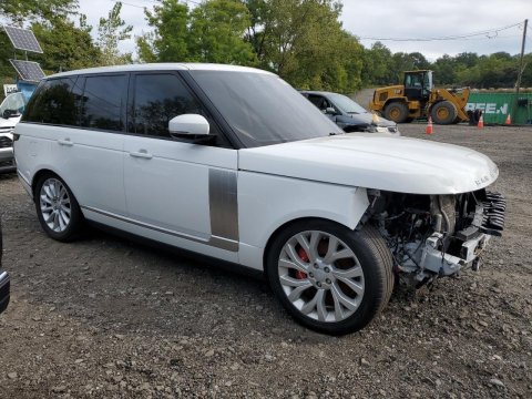 2021 Land Rover Range Rover HSE Westminster Edition in White - Front Three-Quarter View - BidGoDrive Inventory