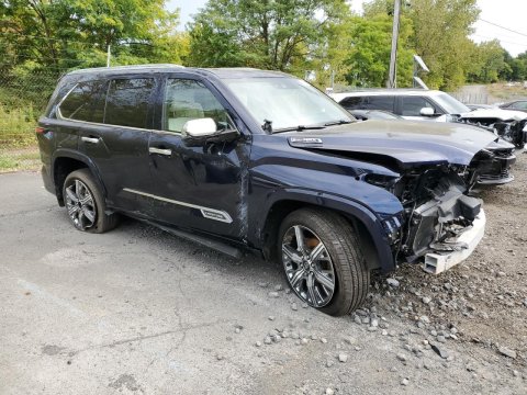 2025 Toyota Sequoia CAPSTONE in Blue - Front Three-Quarter View - BidGoDrive Inventory