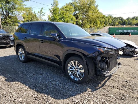 2024 Toyota GRAND HIGHLANDER XLE in Blue - Front Three-Quarter View - BidGoDrive Inventory