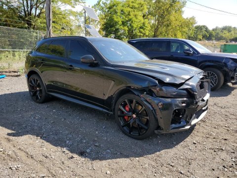 2020 Jaguar F-pace SVR in Black - Front Three-Quarter View - BidGoDrive Inventory