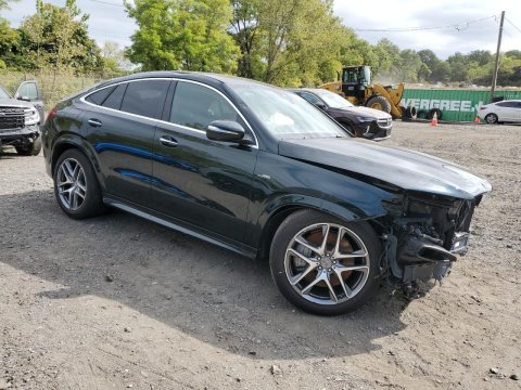 2022 Mercedes-benz GLE COUPE AMG 53 4MATIC in Green - Front Three-Quarter View - BidGoDrive Inventory