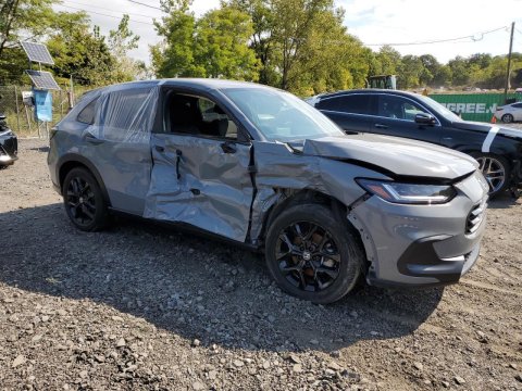 2025 Honda Hr-v SPORT in Gray - Front Three-Quarter View - BidGoDrive Inventory