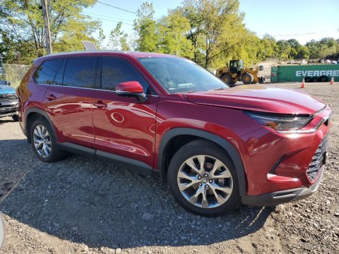 2024 Toyota Grand Highlander LIMITED in Burgundy - Front Three-Quarter View - BidGoDrive Inventory