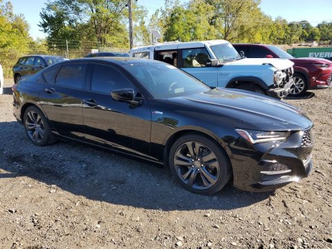 2023 Acura TLX A-SPEC in Black - Front Three-Quarter View - BidGoDrive Inventory