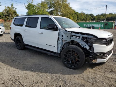2024 Jeep Wagoneer L  in White - Front Three-Quarter View - BidGoDrive Inventory