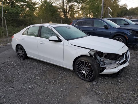 2023 Mercedes-benz C 300 4MATIC in White - Front Three-Quarter View - BidGoDrive Inventory