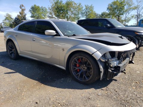 2021 Dodge Charger HELLCAT in Gray - Front Three-Quarter View - BidGoDrive Inventory