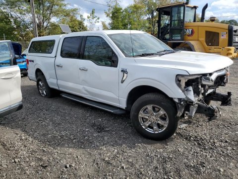 2023 Ford F150  in White - Front Three-Quarter View - BidGoDrive Inventory