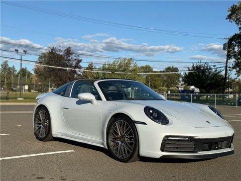 2024 Porsche 911 Targa 4S in White - Front Three-Quarter View - BidGoDrive Inventory