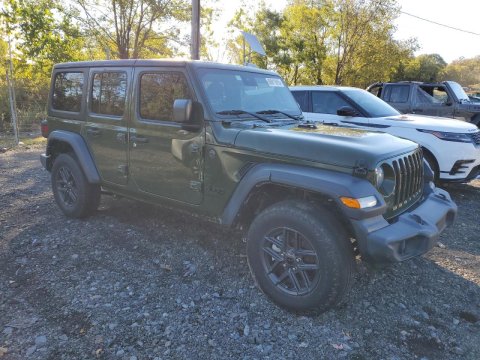 2024 Jeep Wrangler SPORT in Green - Front Three-Quarter View - BidGoDrive Inventory