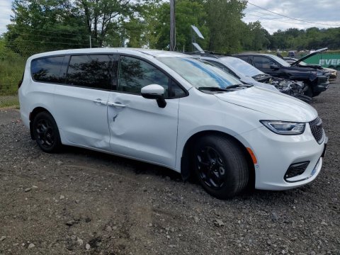 2023 Chrysler Pacifica HYBRID TOURING L in White - Front Three-Quarter View - BidGoDrive Inventory