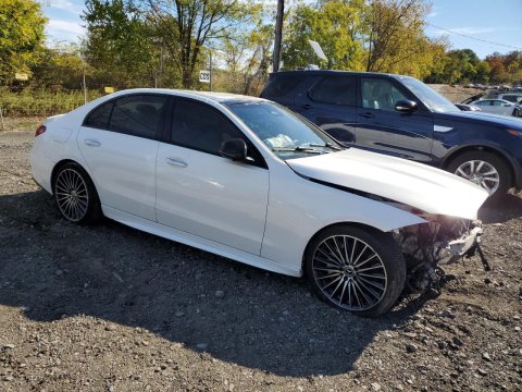 2024 Mercedes-benz C 300  in White - Front Three-Quarter View - BidGoDrive Inventory