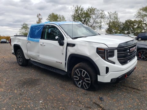 2025 GMC Sierra AT4 in White - Front Three-Quarter View - BidGoDrive Inventory