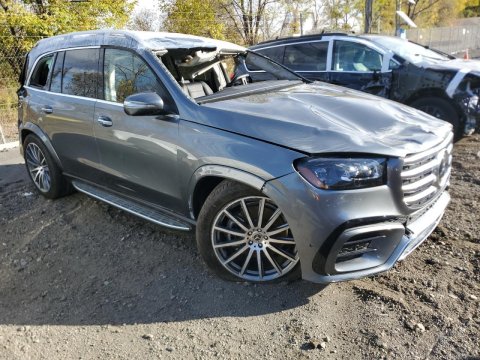 2025 Mercedes-benz GLS 580 4MATIC in Gray - Front Three-Quarter View - BidGoDrive Inventory