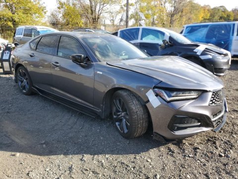 2022 Acura TLX TECH A in Gray - Front Three-Quarter View - BidGoDrive Inventory