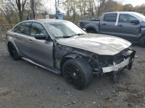 2021 BMW M3 COMPETITION in Gray - Front Three-Quarter View - BidGoDrive Inventory