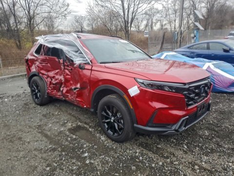 2025 Honda Cr-v SPORT-L in Burgundy - Front Three-Quarter View - BidGoDrive Inventory