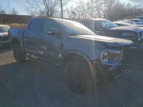 2025 Ford Ranger LARIAT in Gray - Front Three-Quarter View - BidGoDrive Inventory